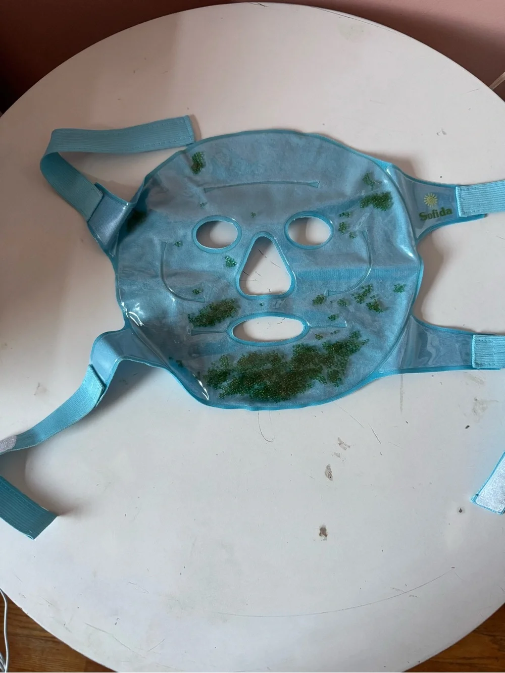 Cold & Hot Therapy Gel Bead Face Mask with Adjustable Elastic Straps